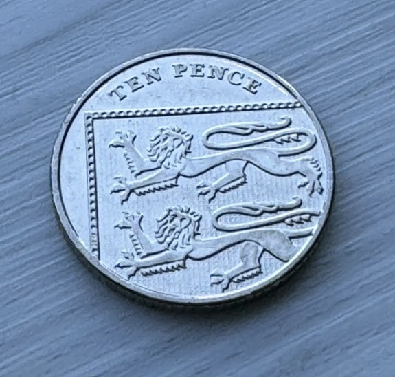Double Sided 10 Pence Coin Pair:  1 Two Headed and 1 Two Tailed 10p Coin - Made from Real Circulated Coins