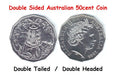 Double Sided Australian 50 Cent Coin [Heads / Tails]