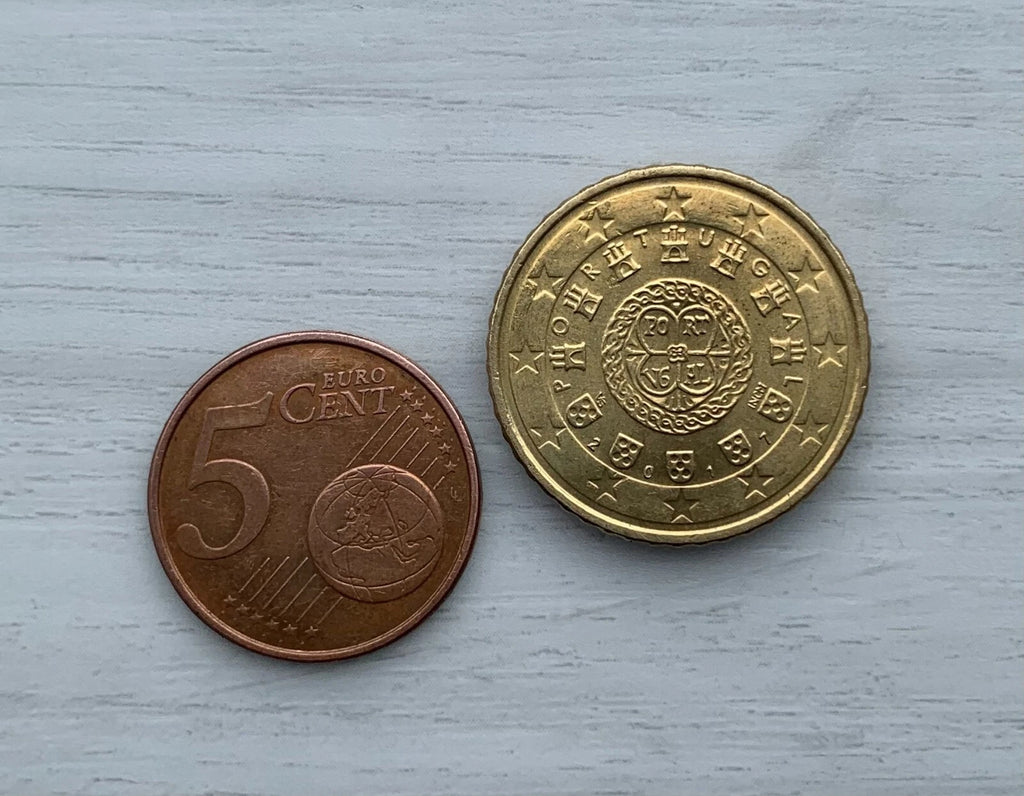 Euro Coin Unique - 50 cent Euro - 5 cent Euro Version
