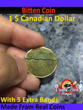 Bitten and Restored Canadian Dollar LOONIE Coin