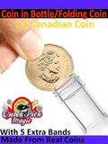 Canadian Loonie Coin Magic Folding Coin - Magic Coin in The Bottle