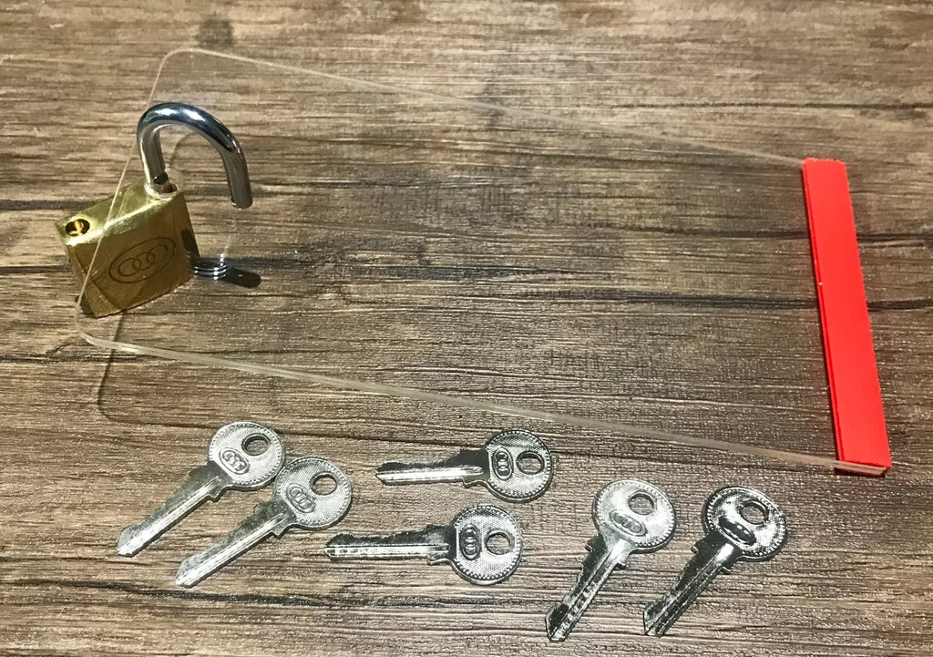 Wonder Lock - Crook Lock - Mentalism Magic Trick [with 5 keys] Close Up Magic