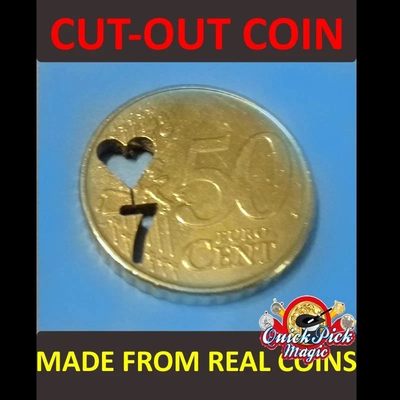 Euro Cut Out Coin Trick