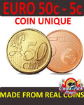 Euro Coin Unique - 50 cent Euro - 5 cent Euro Version