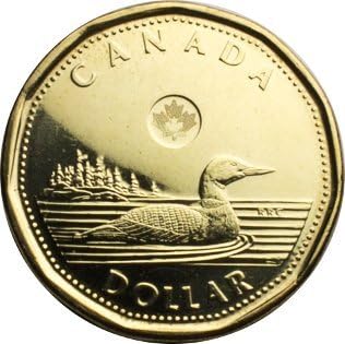 Bitten and Restored Canadian Dollar LOONIE Coin